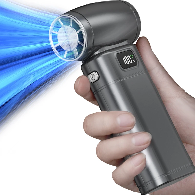 Turbo Jet Fan Powerful Air Blower Brushless Motor Rechargeable Portable Handheld Blower PC Tools Violent Fan