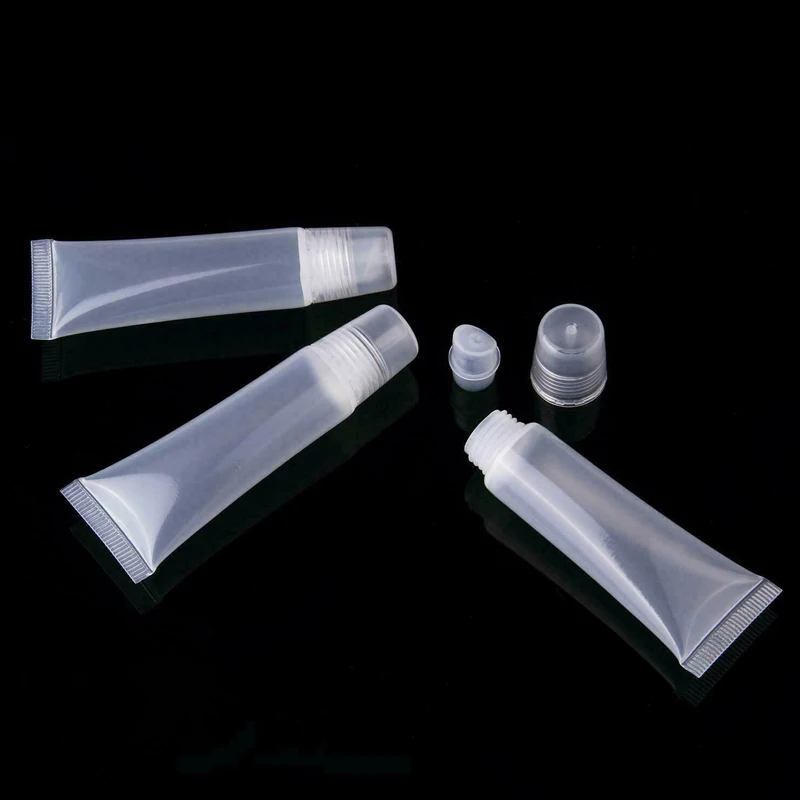 

200Pcs 8ml 10ml 15ml Plastic Lip gloss Empty Tubes Lip Balm Sunscreen Cream Cosmetic Bottle Squeezable PE DIY Lip Balm Container