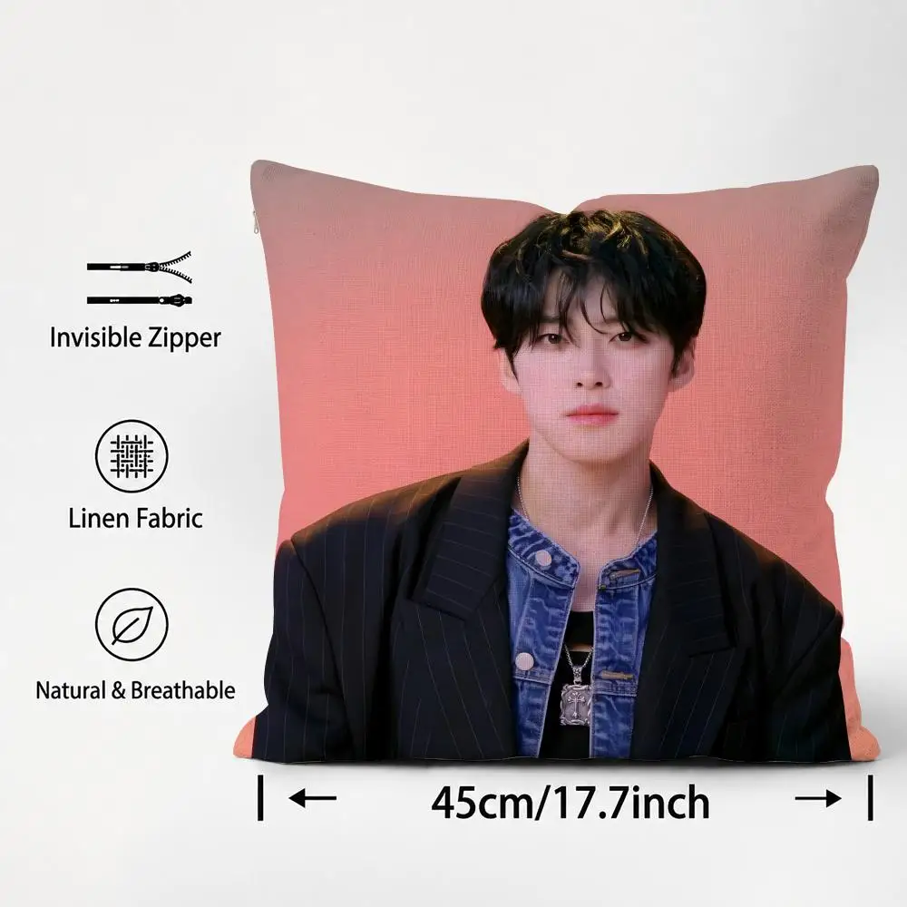 Actor Kono Junki Cushion Cover Cushion Covers Natural Linen Breathable Sofa Bedroom Decor Pillowcase