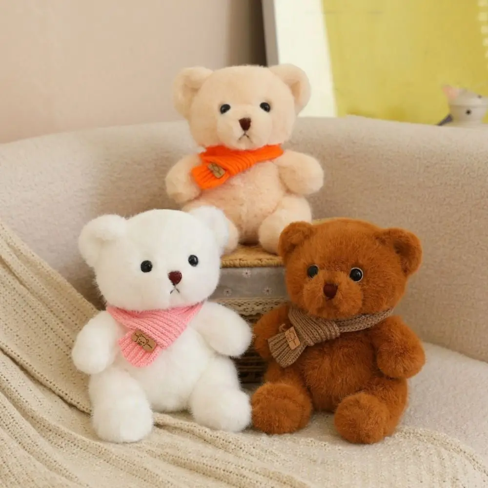 

Animal Doll Soft Scarf Bear Soft Pillow Stuffed Simulation Bear Plush Toy Cartoon Animal Scarf Bear Stuffed Dolls Birthday Gift