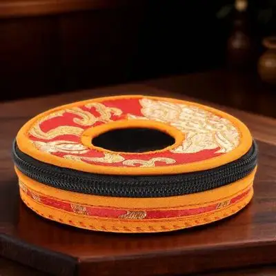 

Nepal Meditation Case Handmade Polyester Storage Pouch For Tingsha Cymbals Cymbals Bell Case Protector Box Container Bag