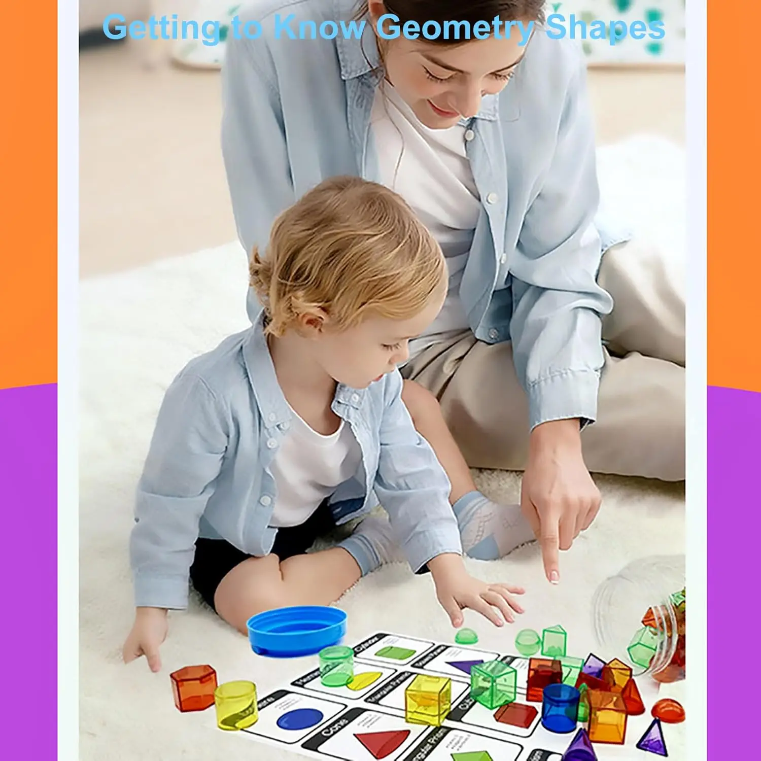 Montessori Early Education Teaching Aids Toddler Learning Shapes&Number&Letter,Light Table Manipulatives Toy for School