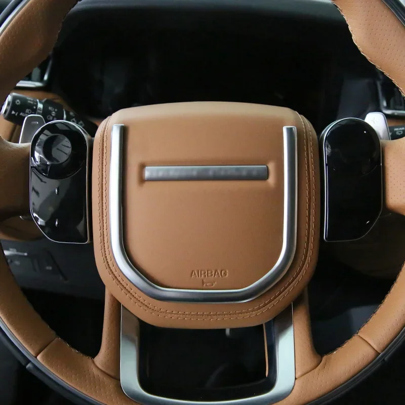 

WELKINRY For Range Rover Sport L494 & L405 & Velar L560 2013-2024 ABS Chrome Car Steering Wheel U Shape Cover Trim