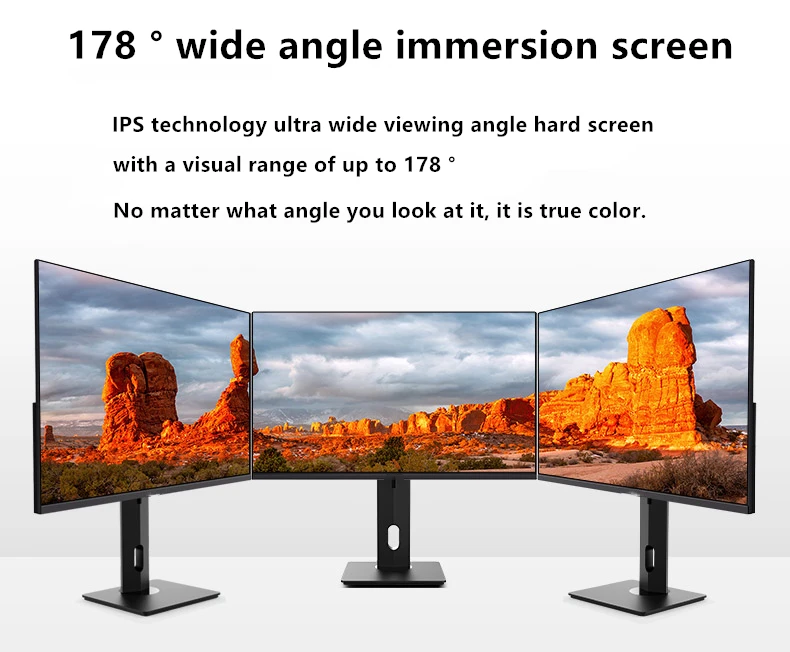 FYHXele 27 Zoll 1K 60Hz Touchscreen-Monitor IPS Hoher Farbraum Büro-Desktop-Computer 10-Punkt-Touch Hebe- und Drehfunktion HDMI – Detail 11