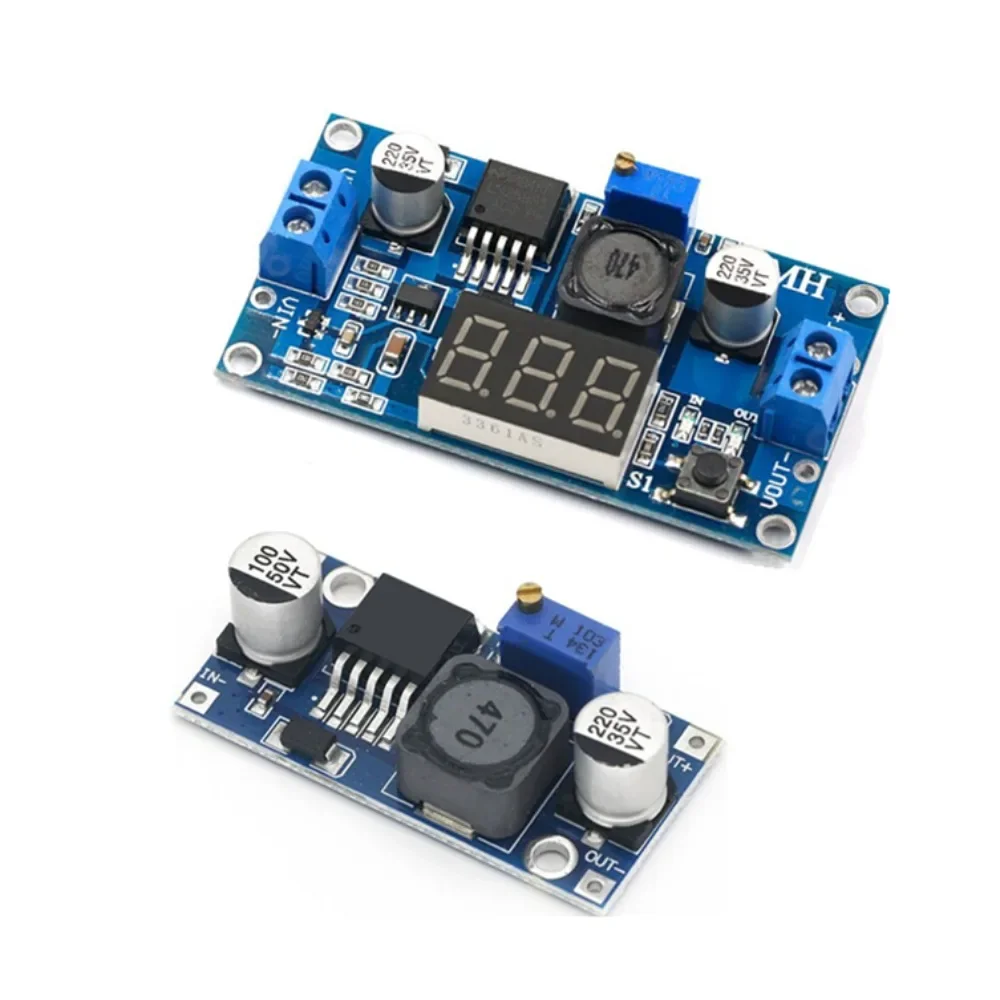 LM2596 BUCK 3A DC-DC Voltage Adjustable Step-Down Power Module + Blue LED Voltmeter
