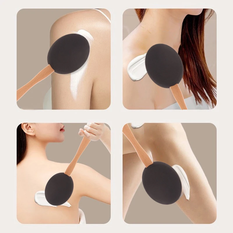 متعددة الوظائف غسول واقية من الشمس مرهم قضيب سيليكون مقبض طويل منظف الجسم فرشاة اغتسال واقية من الشمس الخلفي قضيب