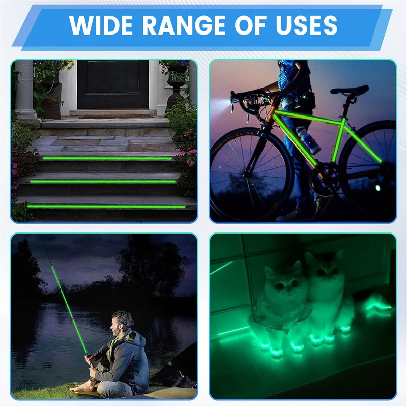 

LNHF 3 Meters Cat Luminous Sticker Adhesive Tape Night Home Indoor Self Luminous Fluorescent Strip Stair Warning Tape