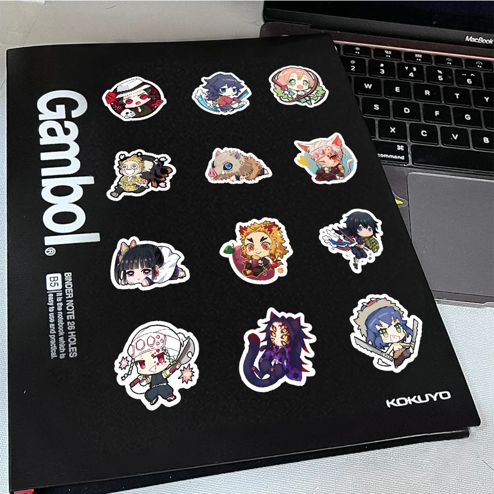 10/30/60pcs Cute Cartoon Anime Demon Slayer Anime Stickers Decoration Laptop Phone Suitcase Notebook Label Stationery Sticker