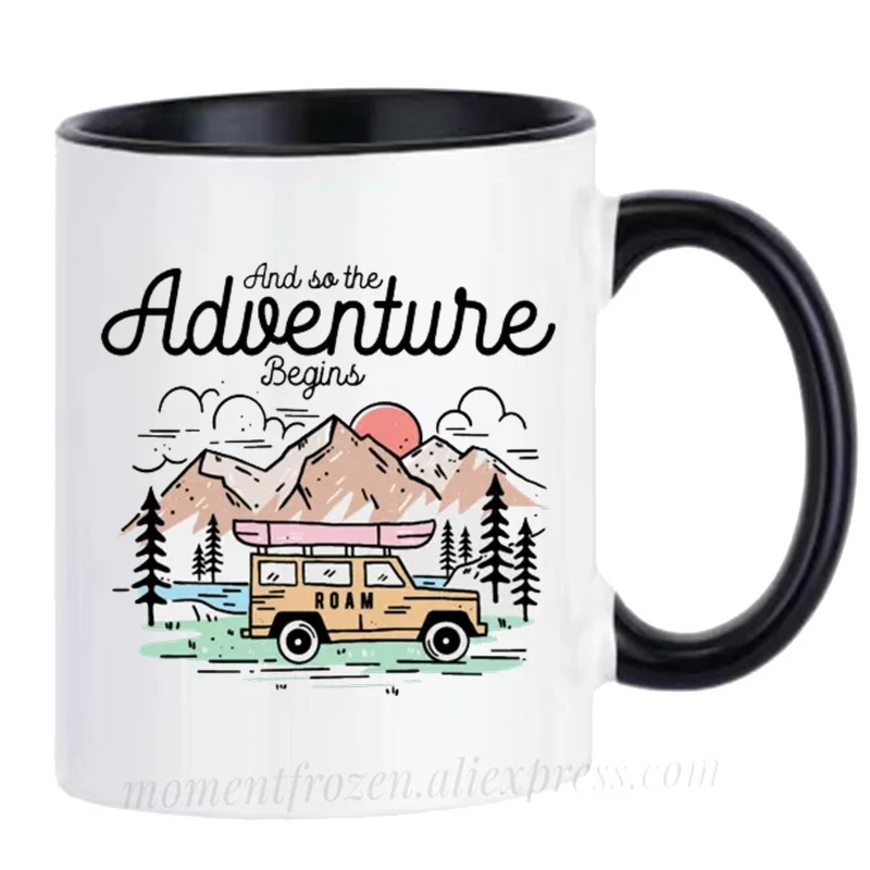 Campfire Cups Hiking Camping Coffee Mugs Outdoors Barbecue BBQ Travel Mugen Ceramic Tea Teaware Coffeeware Running Drinkware