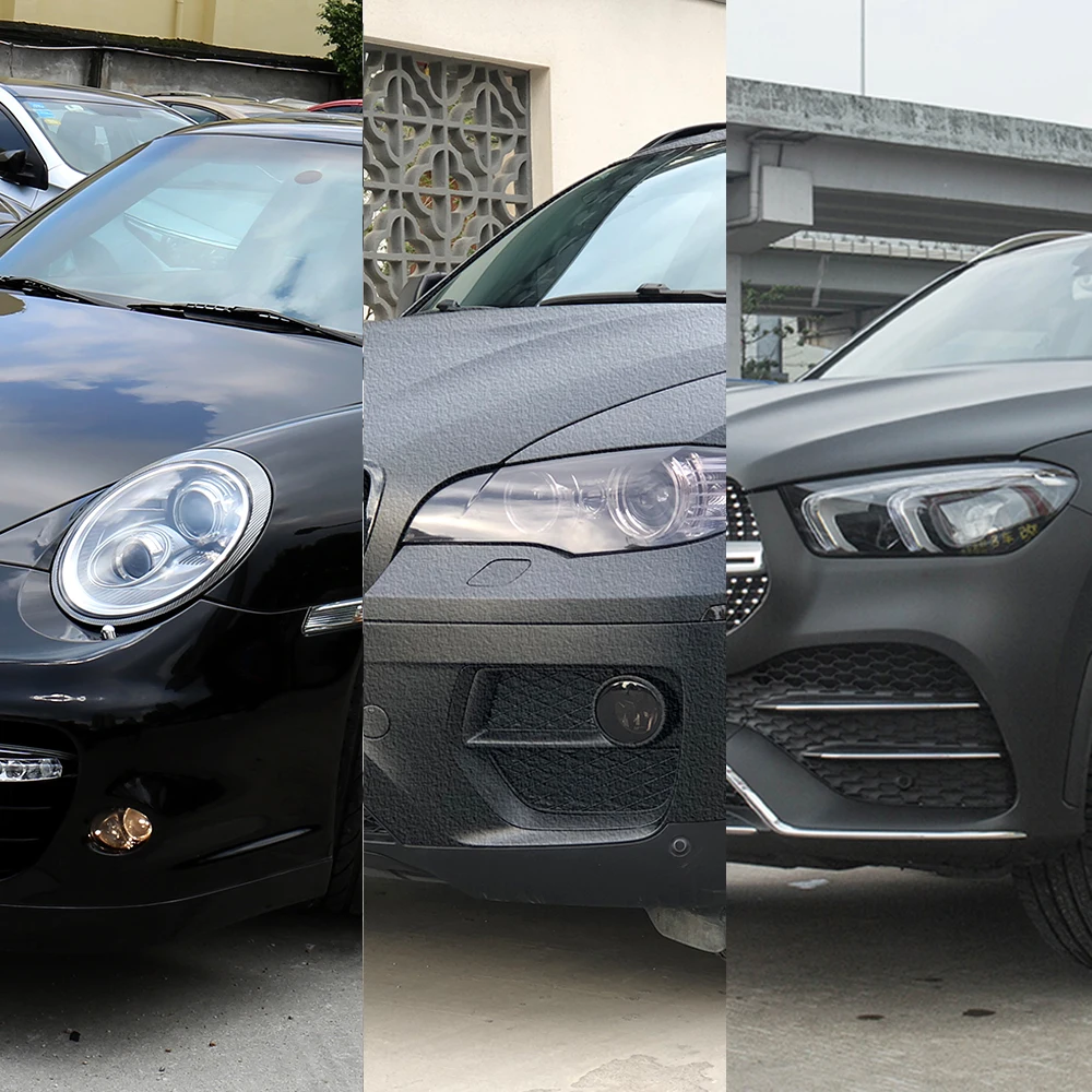 CARLAS 1,52 * 18 m/Rolle PVC Auto Wrap Vinyl Car Films Super Matte/Frosted/Glossy Black Body Wrap Farbwechselfunktion