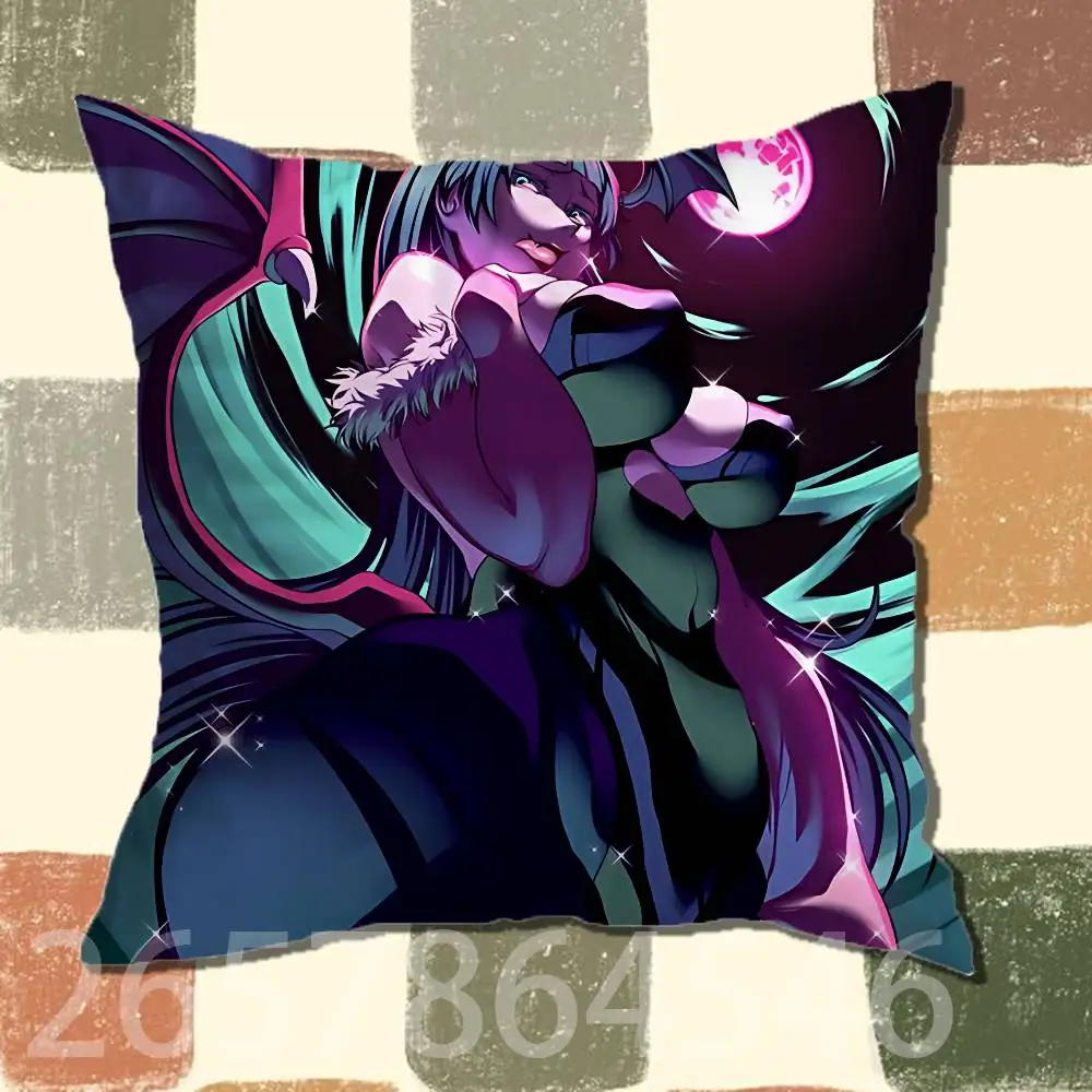 D-darkstalkers Morrigan Aensland Pillow Case For Room Sofa Cushion Cover Suitable For Home Bedroom Decoration And Protector