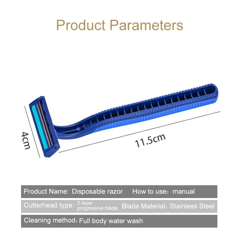 Manual Safety Razor Full Body Wash Disposable Shaver 2 Layer Blade with Lubrication Strip for Men Home Travel Shaving Machine
