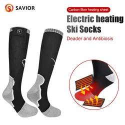 Savior-Calcetines calefactables recargables para exteriores, botas calentadas, calcetines calefactables de 2200mah, esquí de nieve, Invierno