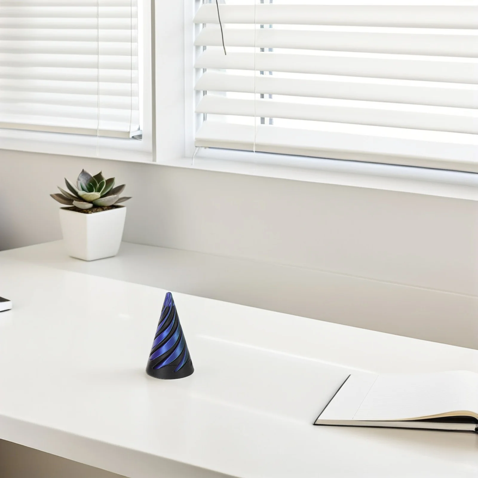 

5 шт., спиральный конус, Непоседа, 3D печатная невозможная пирамида, прозрачная кинетическая настольная отделка, сенсорное снятие стресса для взрослых и детей