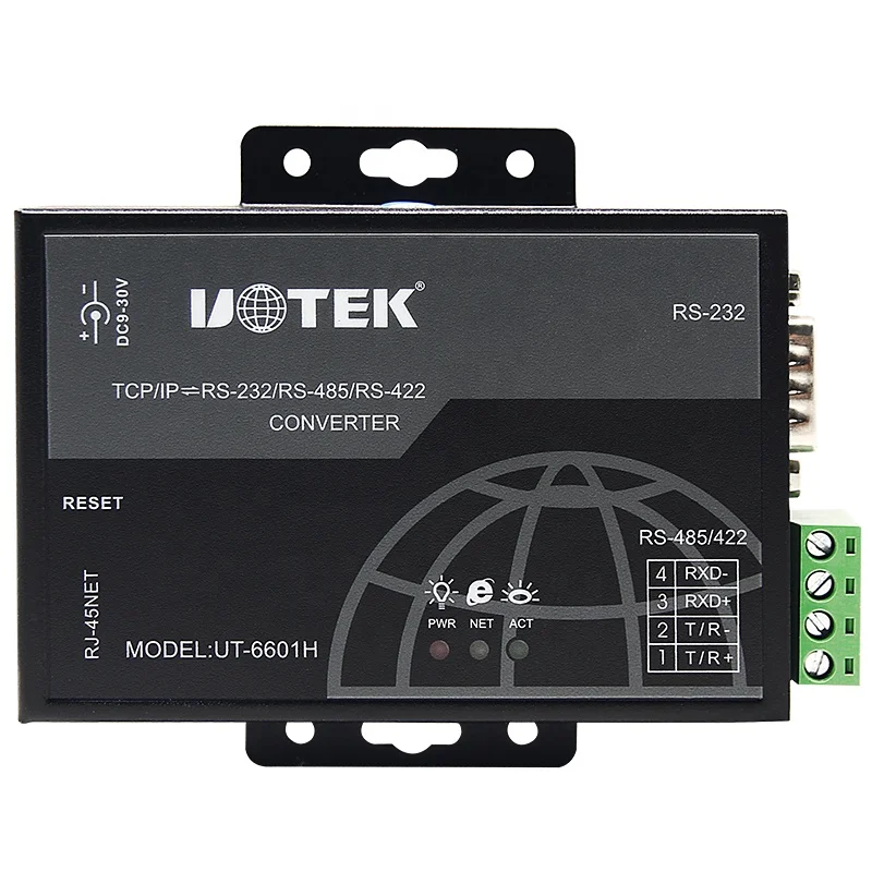 RS232 RS485 RS422 إلى محول إيثرنت TCP/IP خادم الجهاز التسلسلي