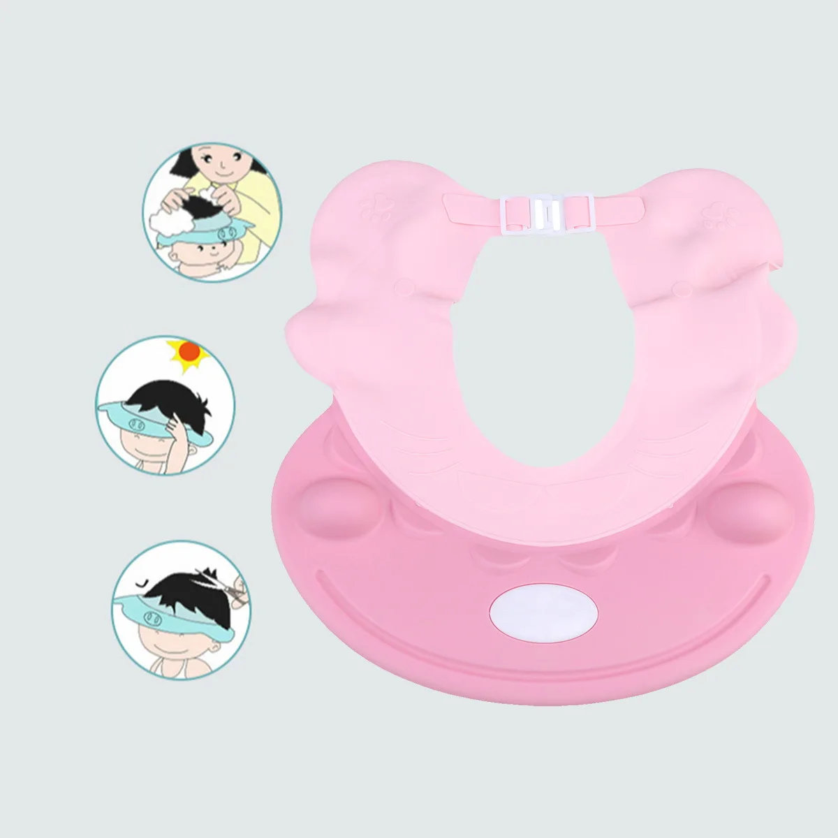 

Waterproof Ear Protection Shampoo Baby Shower Hat Bathing Hair Cap Reusable Newborn