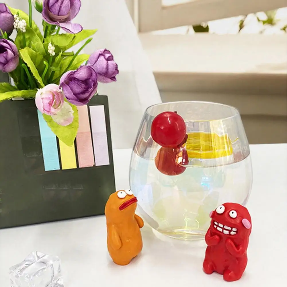3D Fridge Magnets Cartoon Mud Demon Refrigerator Magnet Resin 3D Resin Decorative Magnet Home Kitchen Office Whiteboard Locker F