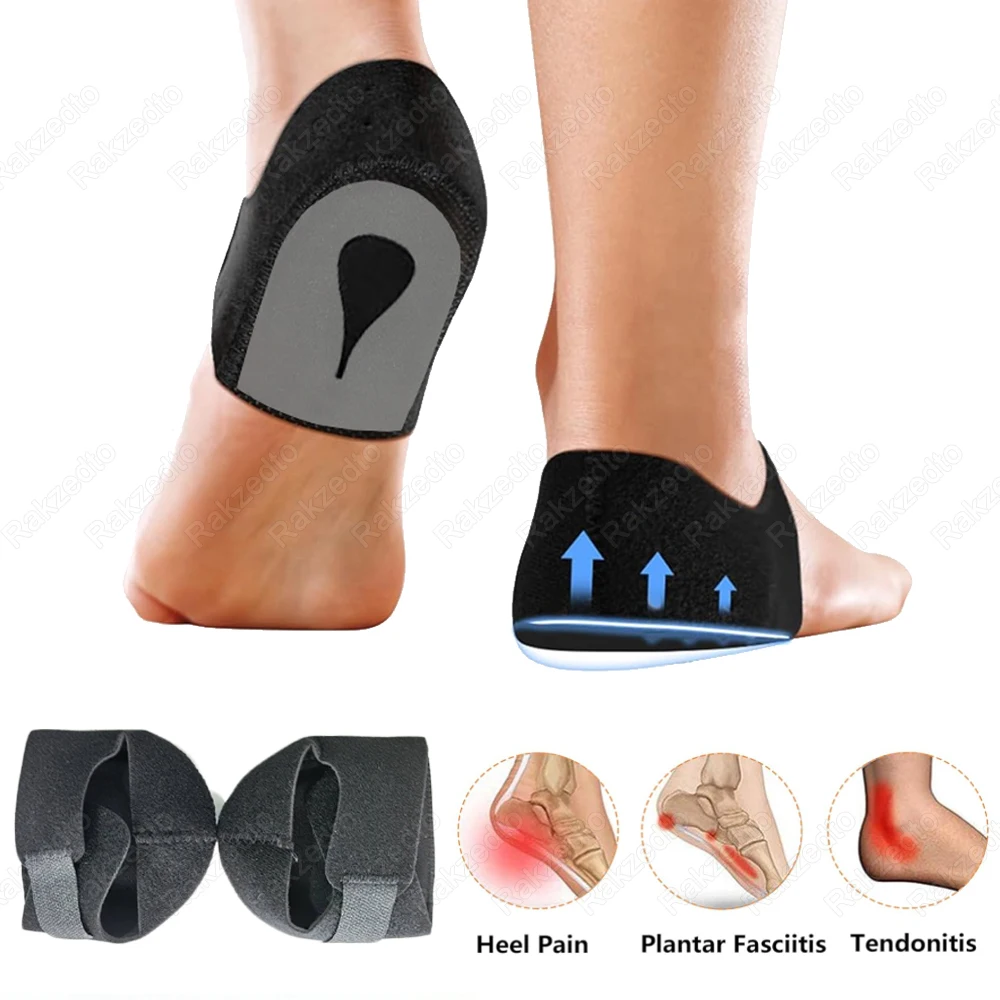 Plantar Fasciitis Heel Pads Built-in Silicone Gel Heel Cups Foot Pad for Achilles Tendonitis Spurs Cracked Pain Relief Insole
