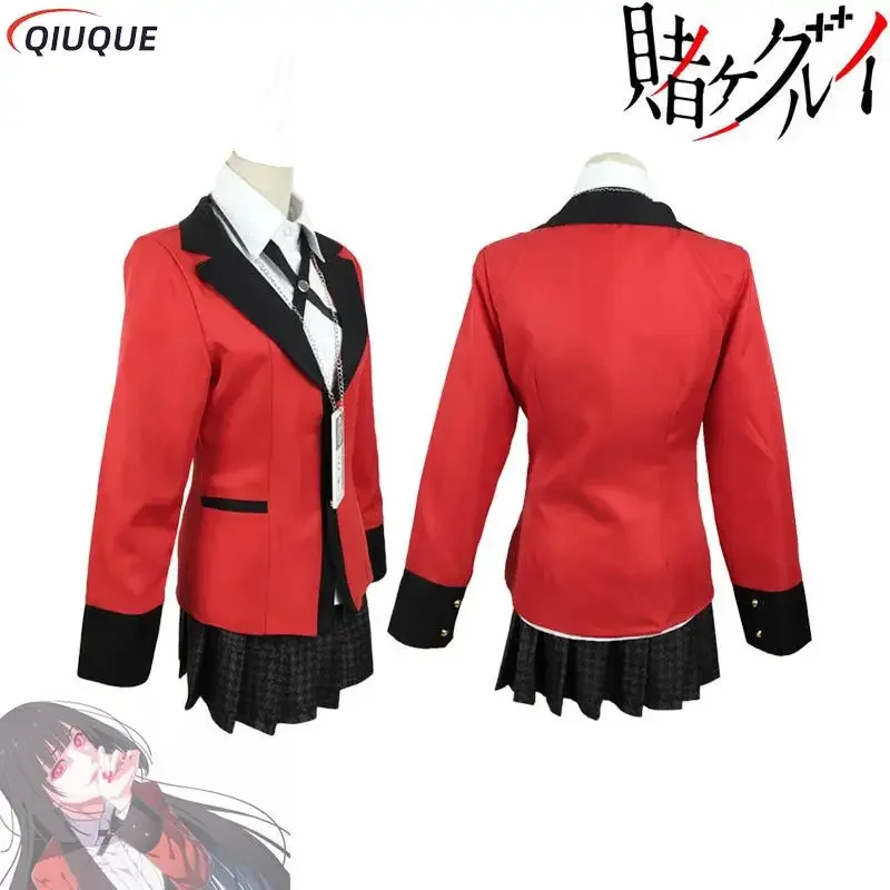 Anime Kakegurui Cosplay Kostüm Jabami Yumeko Saotome Mary Momobami Kirari Yumemite Yumemi Outfits Cosplay Perücken Frauen Uniformen