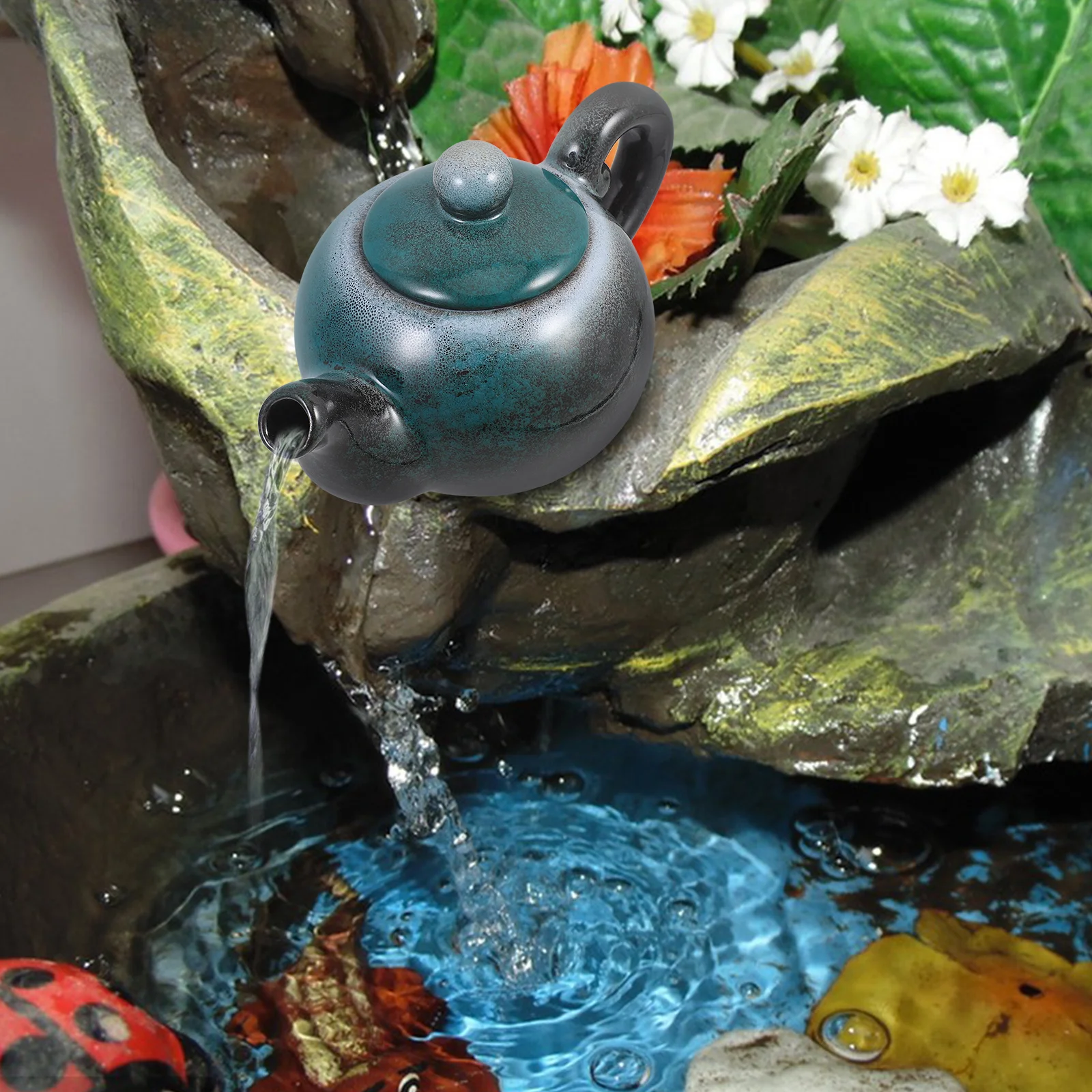 

Ceramic Water Fountain Flowing Fish Tank Ceramics Outdoor Circulating Decor Waterfall Jar