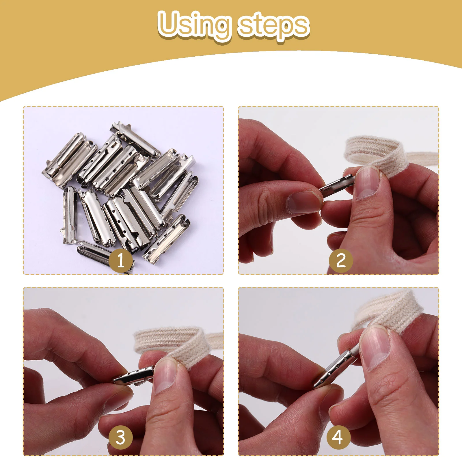 Shoe Laces Repair Tips Accessories Metal Ends Copper Shoelaces Head DIY Replacement