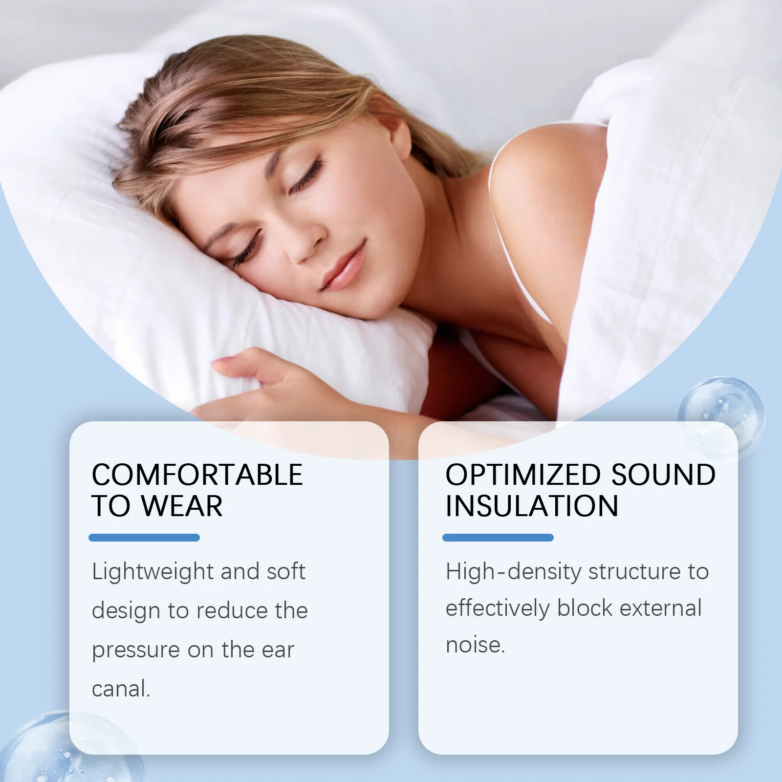 Ximonth Noise Cancelling Sleep Earplugs Alleviate Sleep Insulation Snoring Noise Daily Portable Storage Earplugs