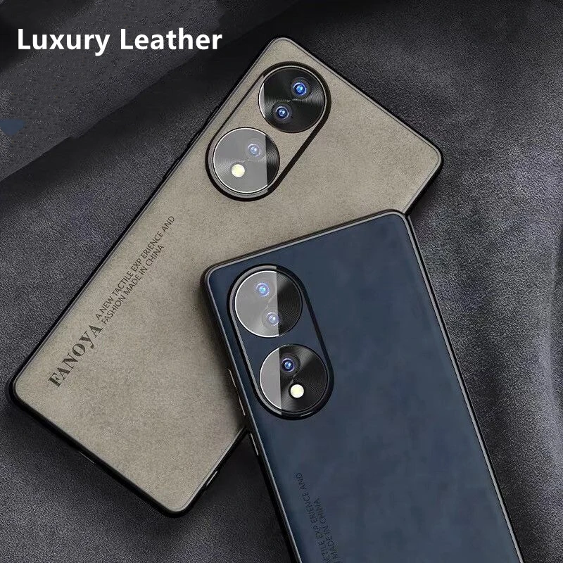 Luxury Phone Case For Honor 70 Pro 60 50 Funda Fashion Leather Cover For Huawei Nova 9 SE 9Z 8 P50 P40 P30 Lite Silicone Bumper