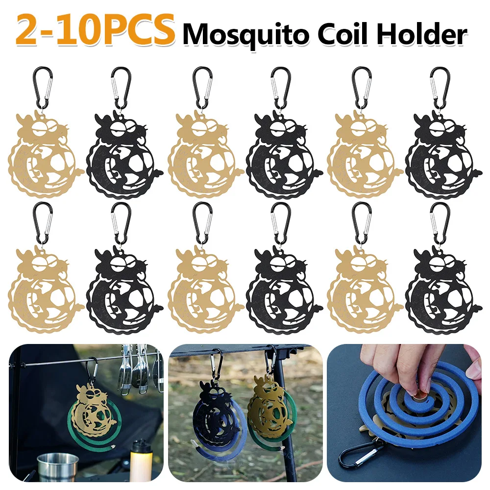 2-0Pcs Outdoor Mosquito Coil Tray Camping Tools Dragon Shaped Mosquito Coil Holder Camping Supplies Hanging Mosquito Coil Holder