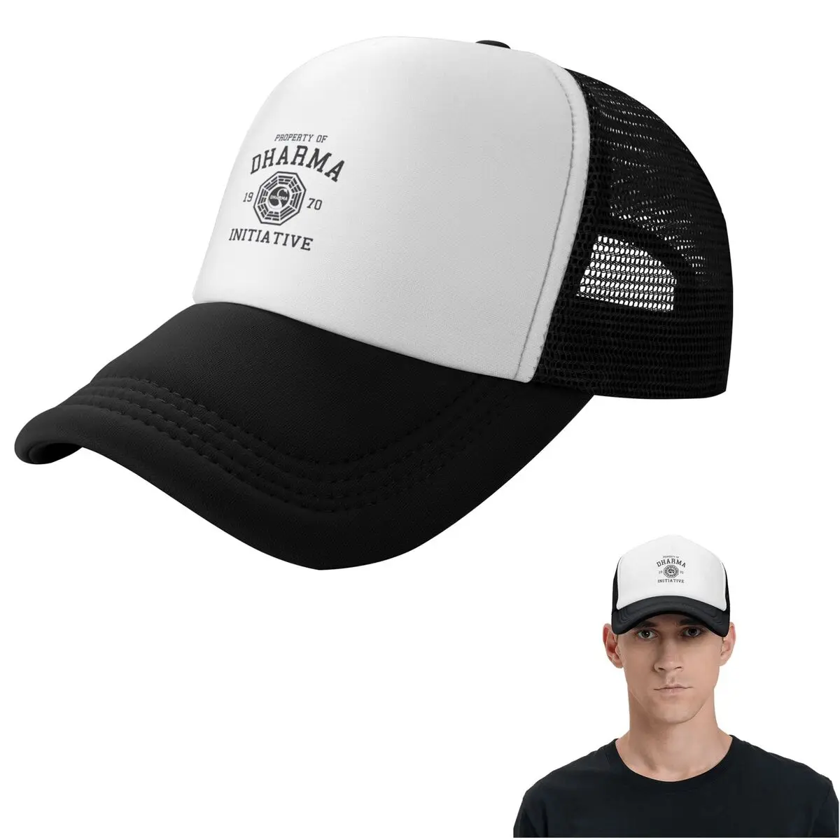 Dharma Initiative (4) Cap Casual Mesh Baseball Caps Adjustable Hat Hip Hop Summer Unisex Baseball Hats