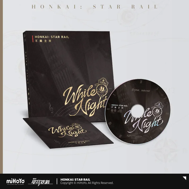 

[Genuine] MiHoYo Official Honkai Star Rail Original Authentic WHITE NIGHT Physical CD Album Songs + Accompaniment Birthday Gift