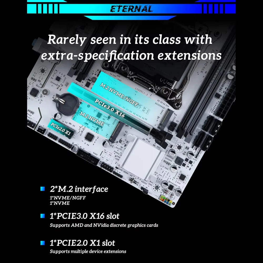طقم اللوحة الأم SOYO X99 C612 مع وحدة المعالجة المركزية E5 2650 V4 وDDR4 8GBx2 2133MHz RAM M.2 NVME PCIE3.0x16 SATA3.0 للكمبيوتر المكتبي