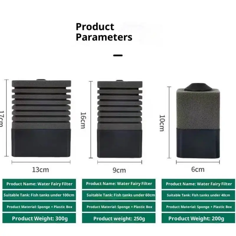 Bio Sponge Filter For Aquarium Fish Tank Shrimp Pond Air Pump Biochemical Filtration Noiseless Foam Aquarium Accessories