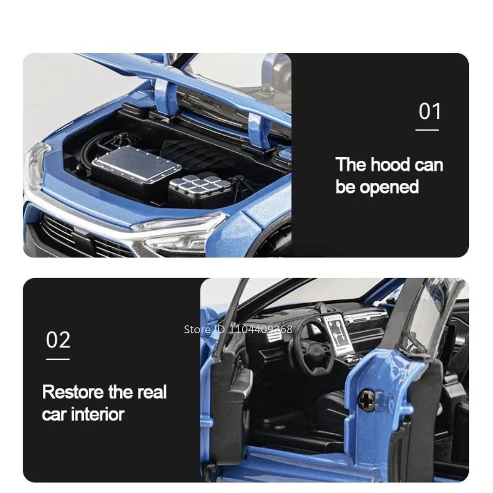 Escala 1:32 NIO ES8, nuevo modelo de coche Energry, juguete de aleación, sonido fundido a presión, luz, puertas extraíbles, modelos de vehículos abiertos, regalos de colección