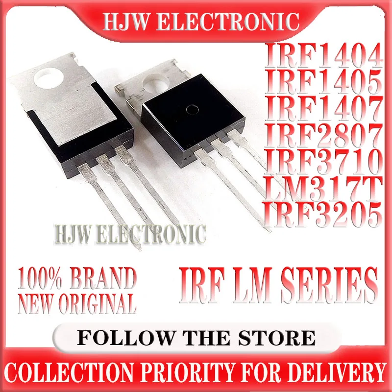 

10PCS IRF1404 IRF1405 IRF1407 IRF2807 IRF3710 LM317T IRF3205 Transistor TO-220 TO220 IRF1404PBF IRF1405PBF IRF1407PBF IRF3205PBF