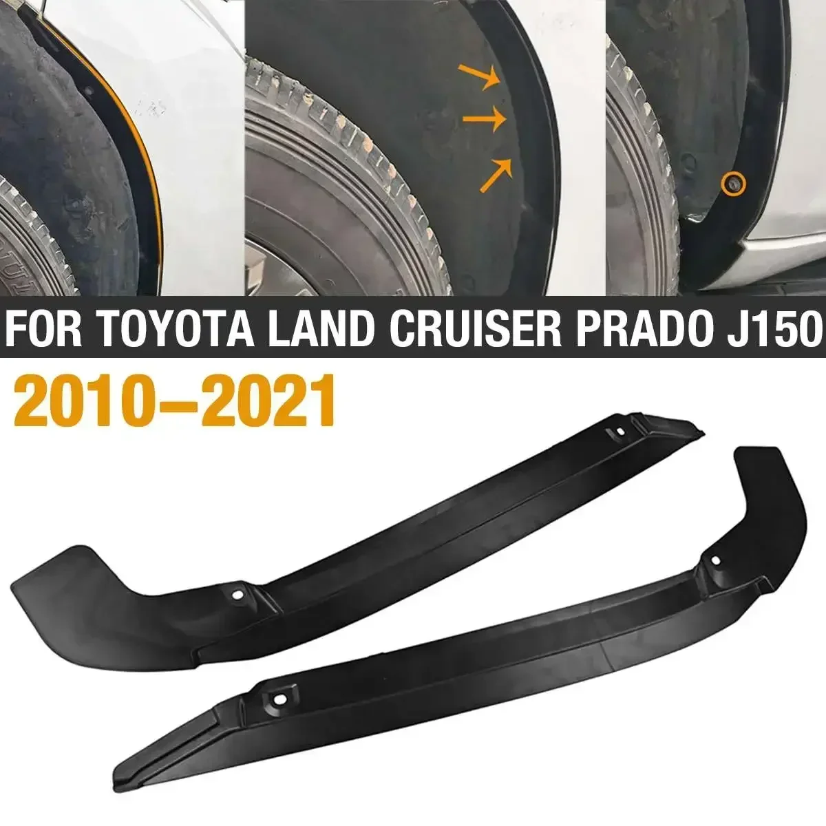 2Pcs For Toyota Land Cruiser Prado J150 2010-2021 2020 2019 Rear Wheel Mud Flaps Mudflaps Splash Guards Mudguards Fender Liner