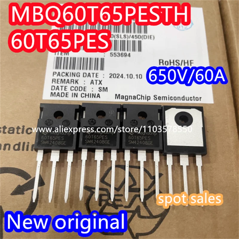 60T65PES MBQ60T65PES  650V/60A inverter welding machine IGBT direct insertion TO247 100% brand new original  (10PCS)