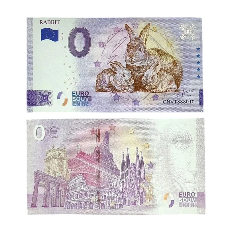 EURO Paper Money Banknotes Copy 2024 Year Of The Rabbit 0 Non-Currency Souvenir