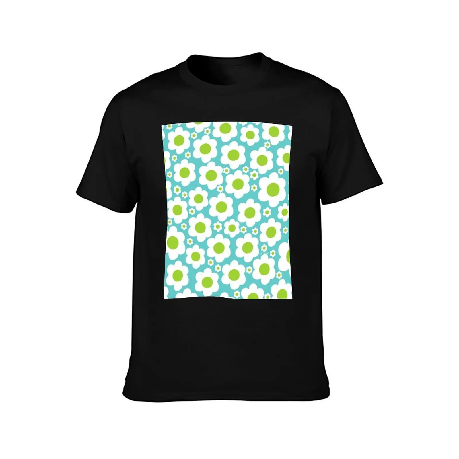 60's Pop Flower T-Shirt Daily Work Short Sleeve Top T-Shirt