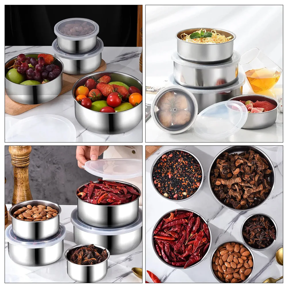 

1Set Food Box Set Fresh Keeping Bowl with Lid Portable Salad Noodle Bowl for Household Outdoor Use Salad Noodle Bowls