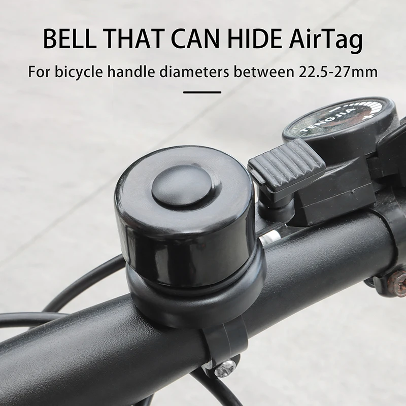 

Metal Bicycle Bell For Airtag Case Aluminum Alloy Waterproof Bike Mount GPS Tracker Anti-lost Holder For AirTag Locator Fixer