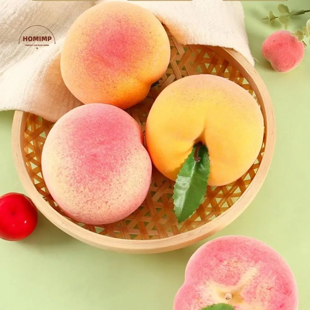

10pcs Mini Artificial Foam Peach Handicrafts Lifelike Faux Fruit Ornament Realistic Fake Peach Fruit Fruit Shop Decoration