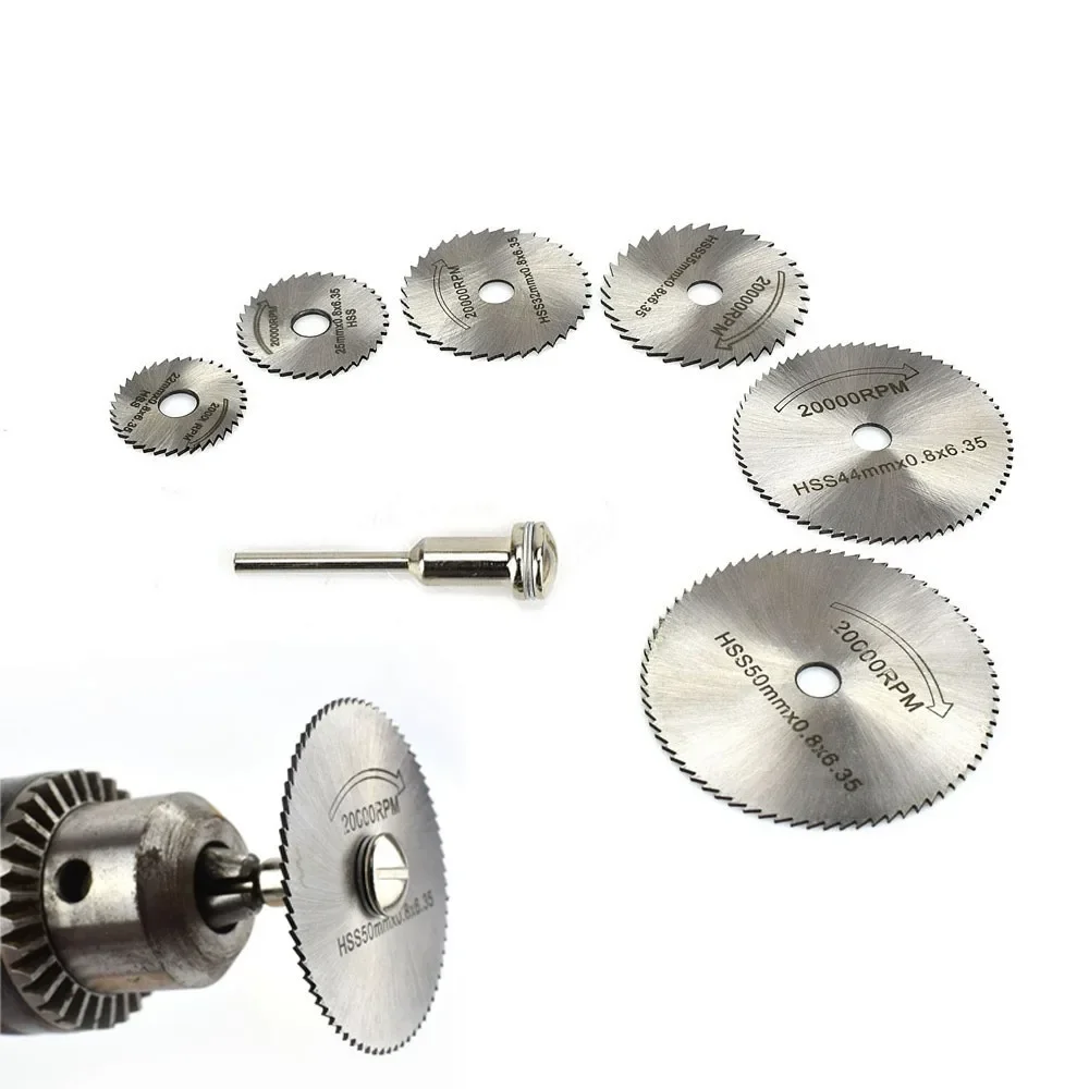 Metal Cutting Disc Hss High Speed Steel Rotary Blade Wheel Discs Mandrel For Tools Wood Cutting Saw For Dremel Cutoff