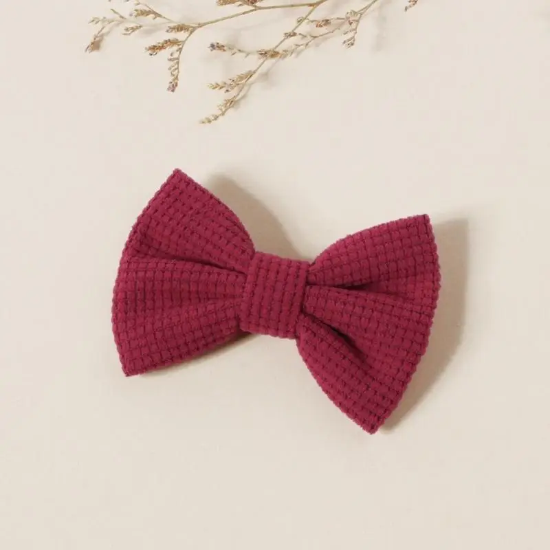 

U13F Girl Barrettes Headwear Headdress Plaids Pattern Hairpin Hair Clips Bowknot Hairgrip Clips for Children Hair Accessory