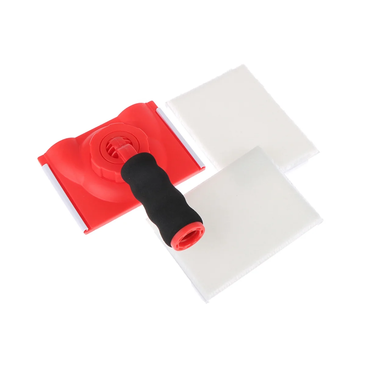 

Latex Paint Edger with Handle Flat Trimmer Trimmer Color Splitter Corner Brush with Two Sponge Replacement Pads