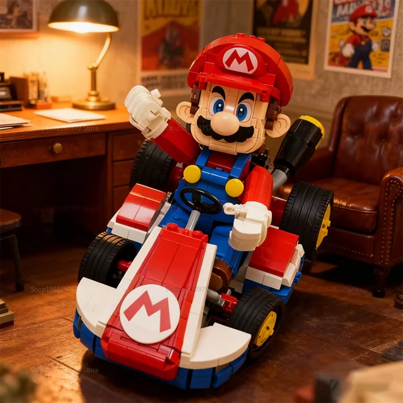 1972 PCS Kart Building Blocks Set Racing Car Model DIY Bricks Educational Set for Kid and Adult Birthday Christmas Gift Decorate