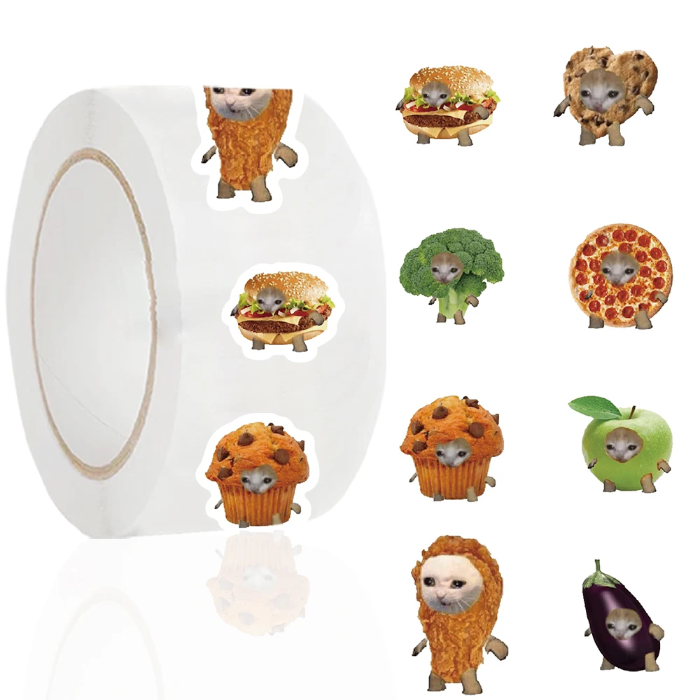 

500 шт. милых наклеек с котятами, эстетичные забавные мультяшные водонепроницаемые стикеры для бутылок, багажа, мотоциклов, телефонов, декоративные наклейки