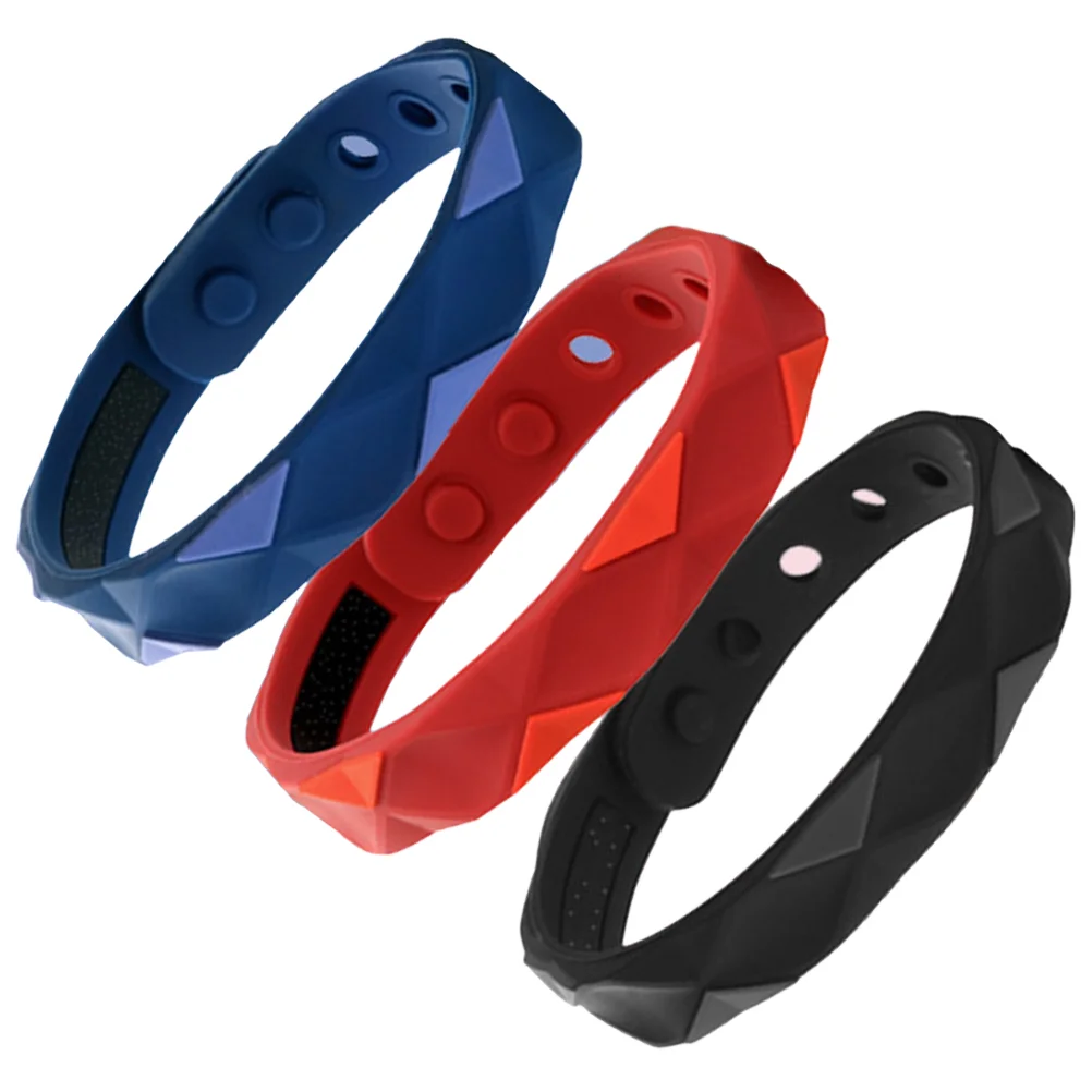 3 Pcs Anti-static Bracelet Exercise Wrist Strap Sports Negative Silicone Wristband Women Silica Gel Fitness