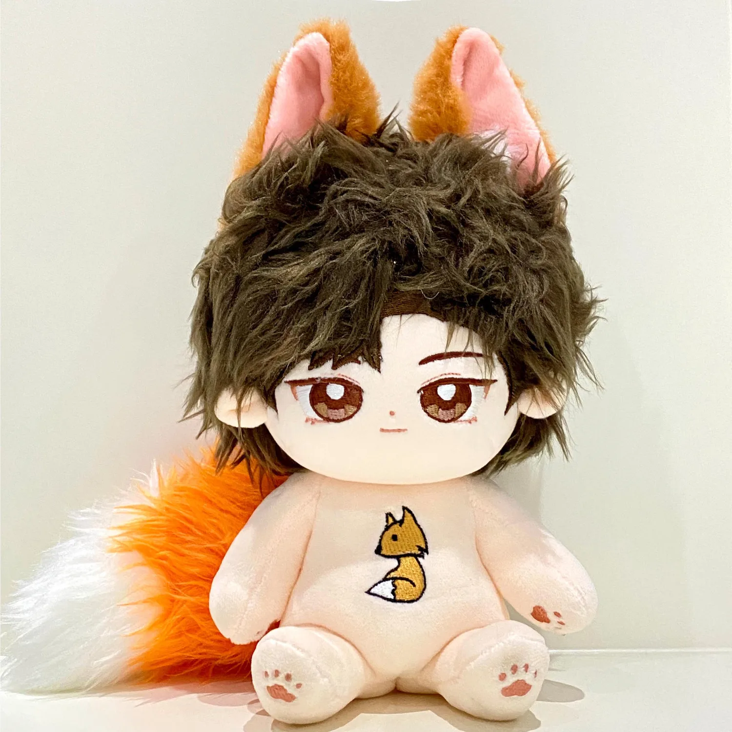 محشوة 20 سنتيمتر لطيف أفخم فستان دمية القطن مع ذيل الأذن براون الشعر لعب للأطفال الكبار هدايا عيد ميلاد للأصدقاء لور النوم