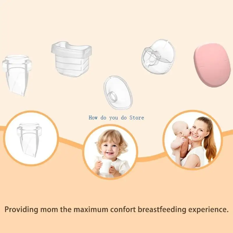 19QF 5 قطعة مرفق بديل لـ S18 S21 مضخات الثدي الكهربائية الرضاعة الطبيعية الحليب جامع كوب شفة إدراج مع صمامات