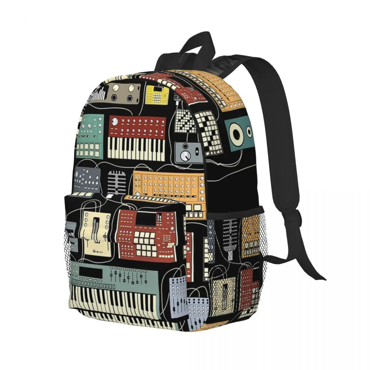 Electronic Musician Synthesizer And Drum Machine Dj Backpacks Teenager Bookbag Children School Bags Travel Rucksack Shoulder Bag